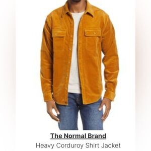 THE NORMAL BRAND Mustard Tan Heavy Corduroy Shirt Jacket Size Large